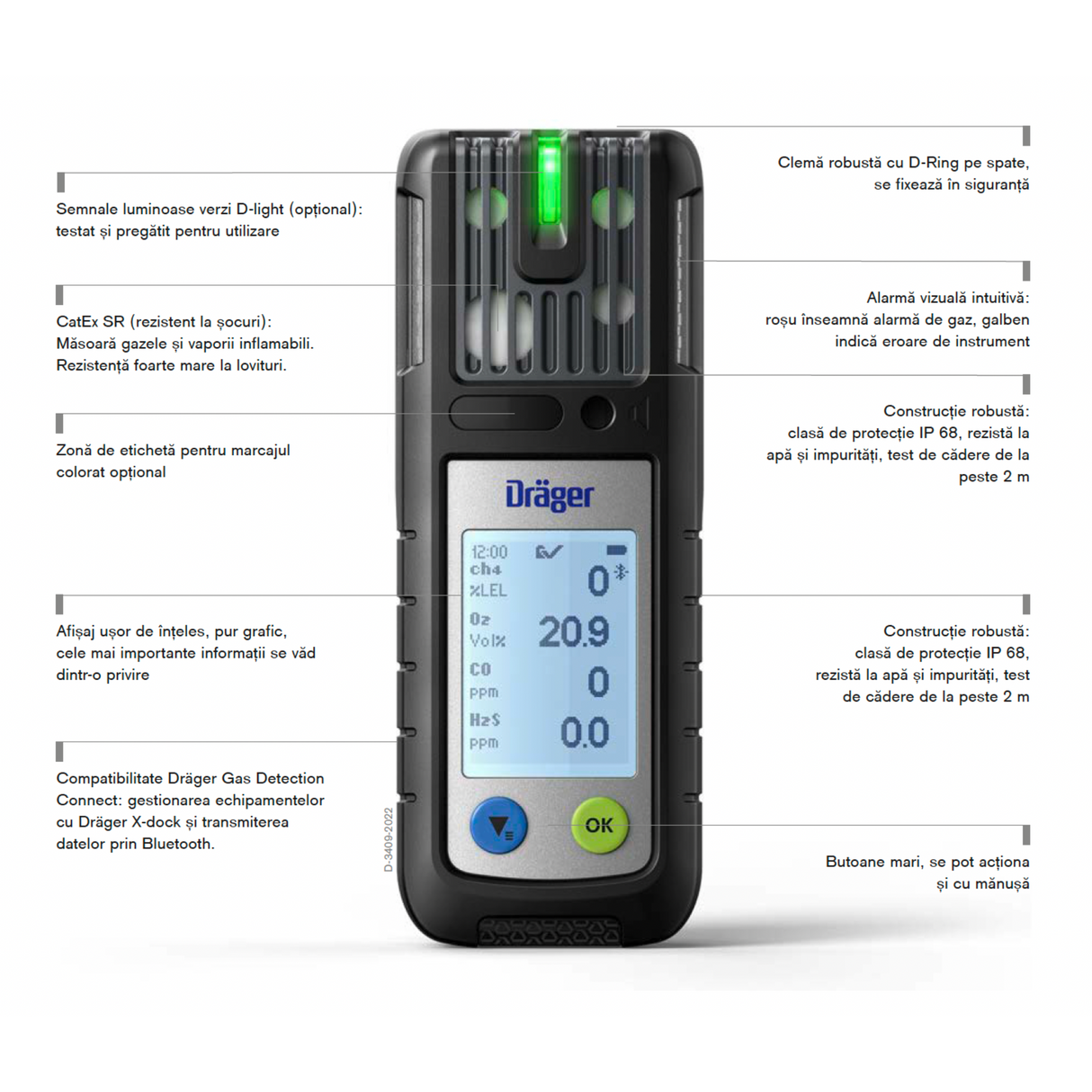 Monitor Multi Gaz Dräger X-AM® 2800 + kit de incarcare