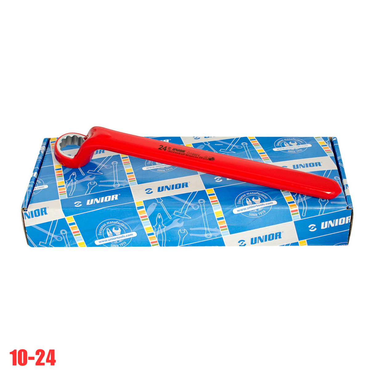 Set of 10 insulated ring wrenches at 1000V Unior (10-24)