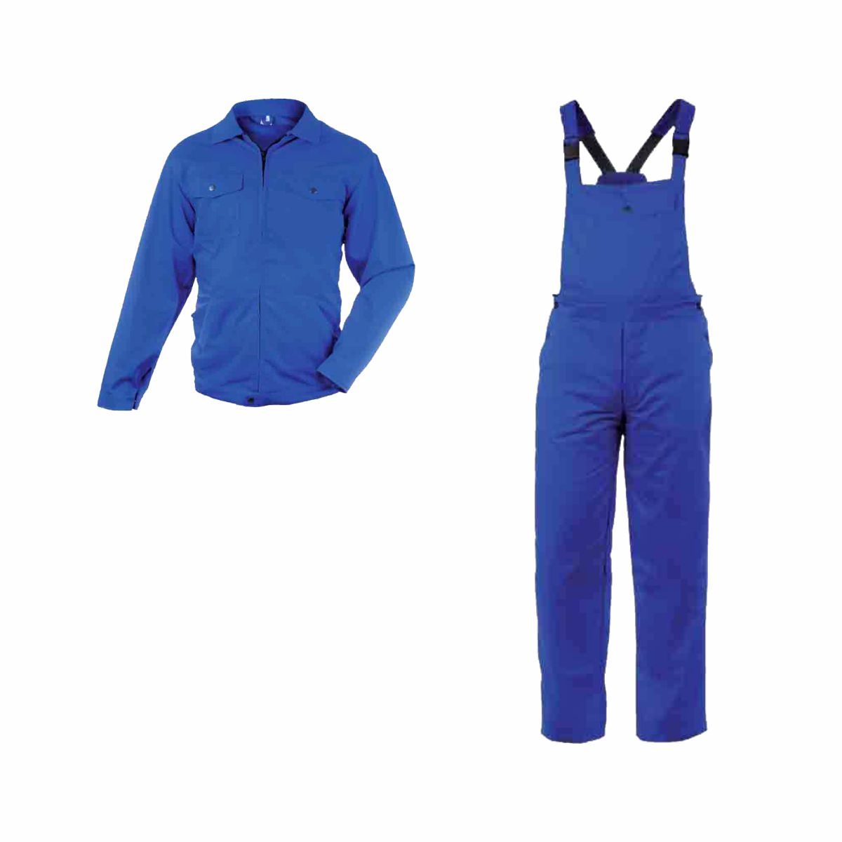 Salopeta de lucru Mecano cu pantaloni pieptar - 245 g/m2, Albastru