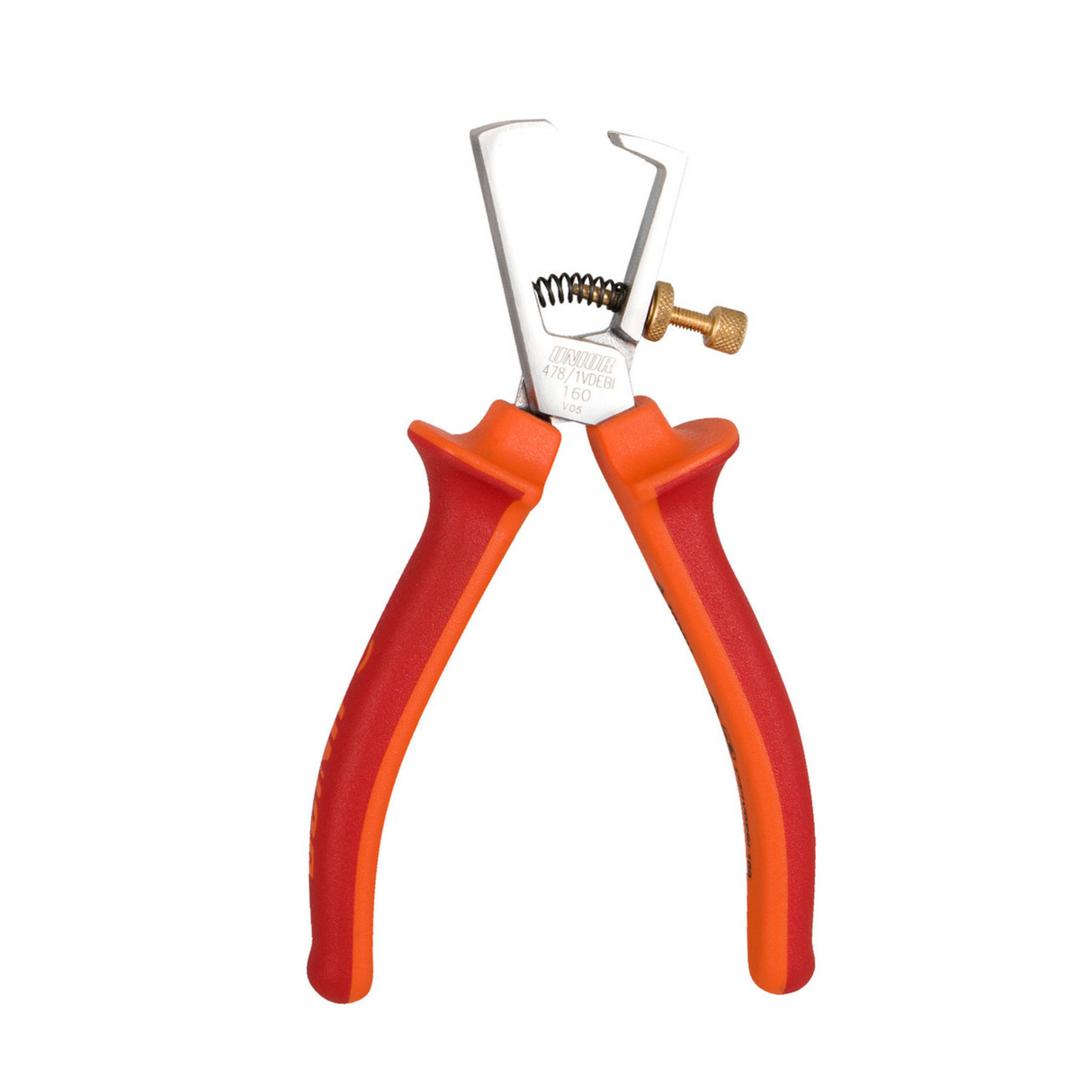 Cleste pentru dezizolat frontal izolat la 1000V cu maner bimaterial Unior