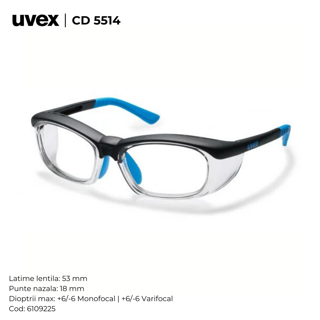 Ochelari de protectie cu dioptrii UVEX RX