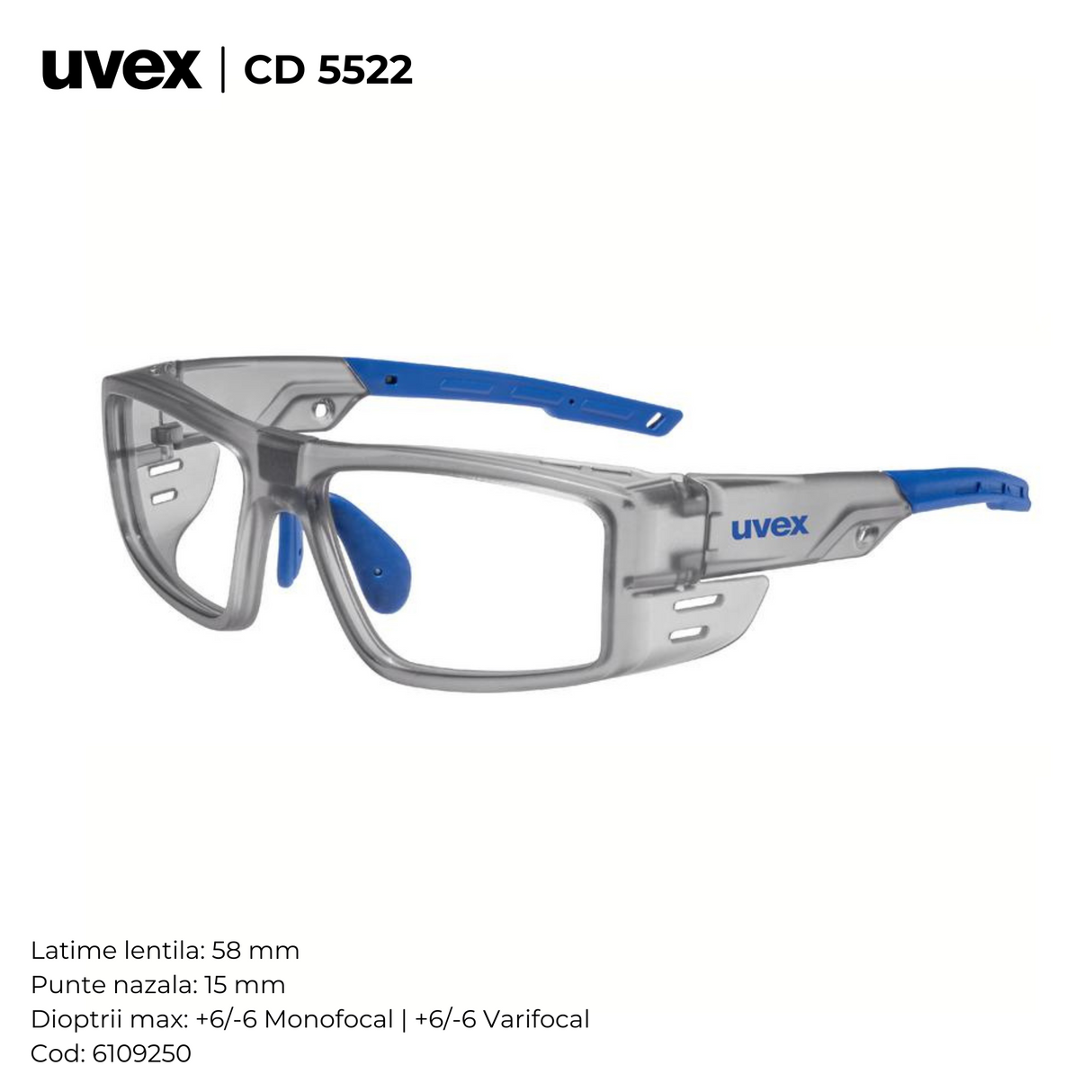 Ochelari de protectie cu dioptrii UVEX RX