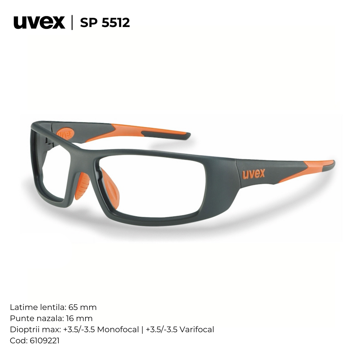 Ochelari de protectie cu dioptrii UVEX RX