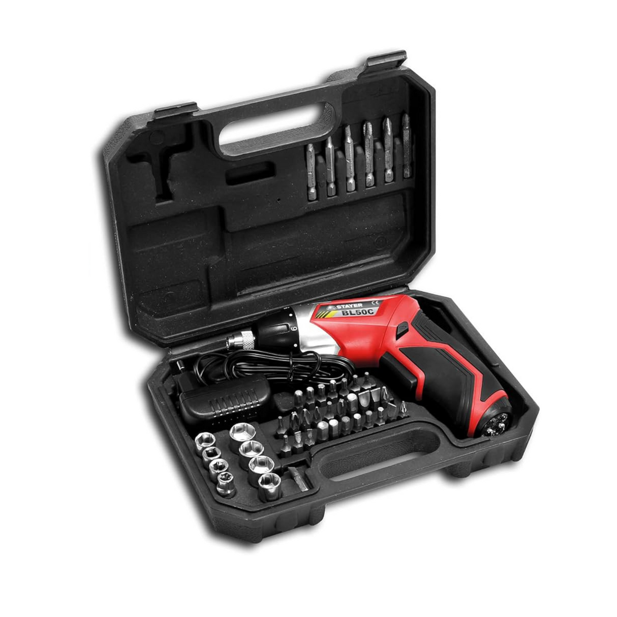 Stayer BL 50 screwdriver / drill with flashlight, 3.6 V battery and 44 bit set