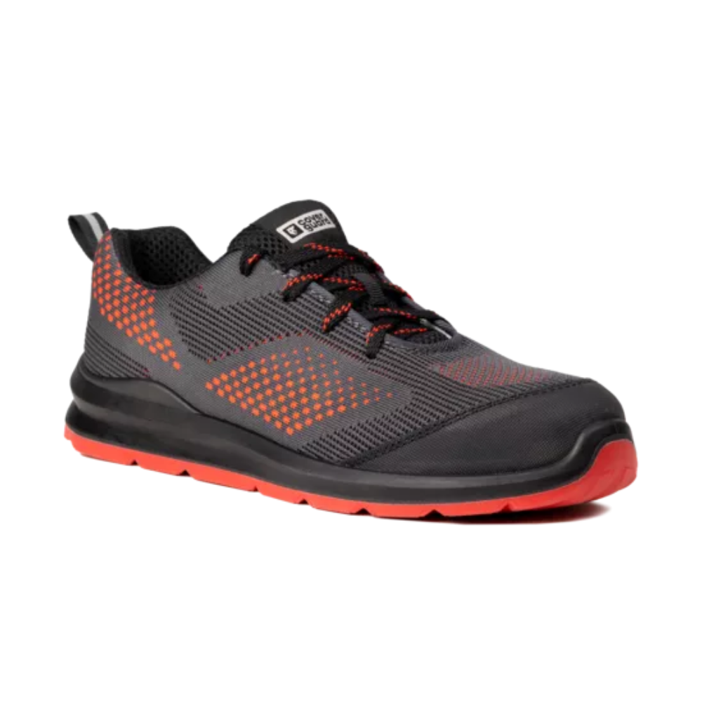 Pantofi de protectie Milerite S1P - Gri/Rosu