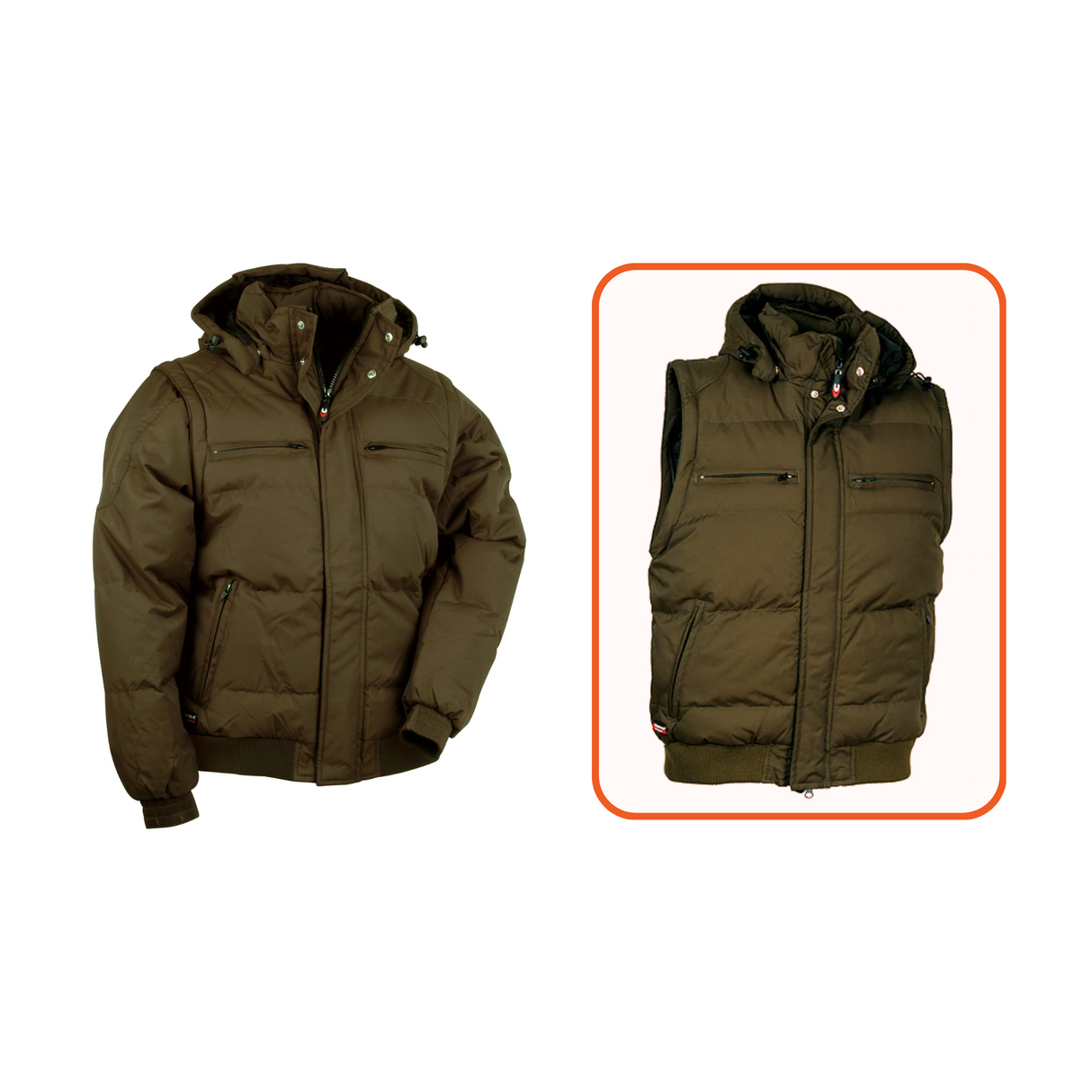 Montreal winter jacket with detachable sleeves