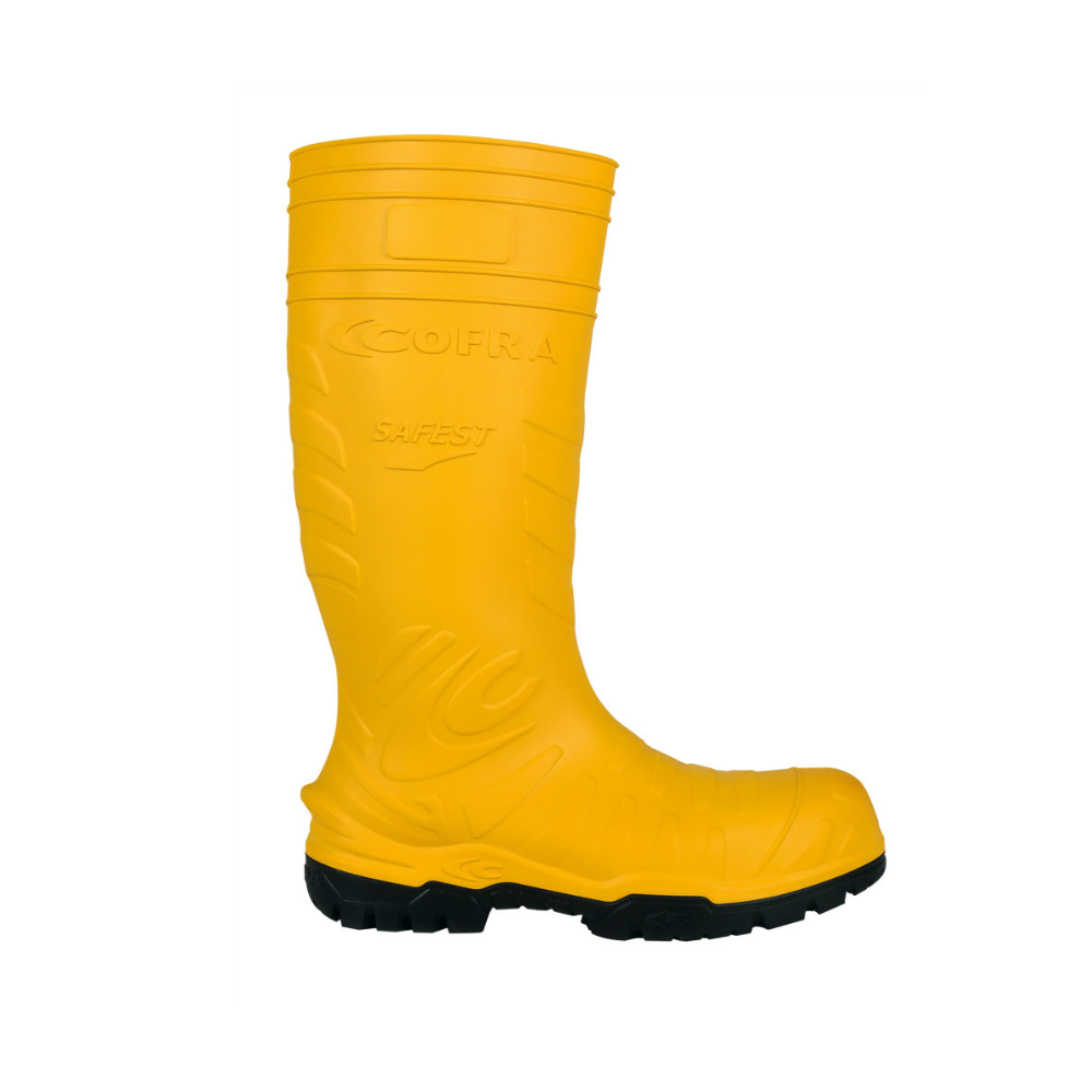 Protective boots with electrical insulating sole Safest Yellow SB PS E CI LG FO SR